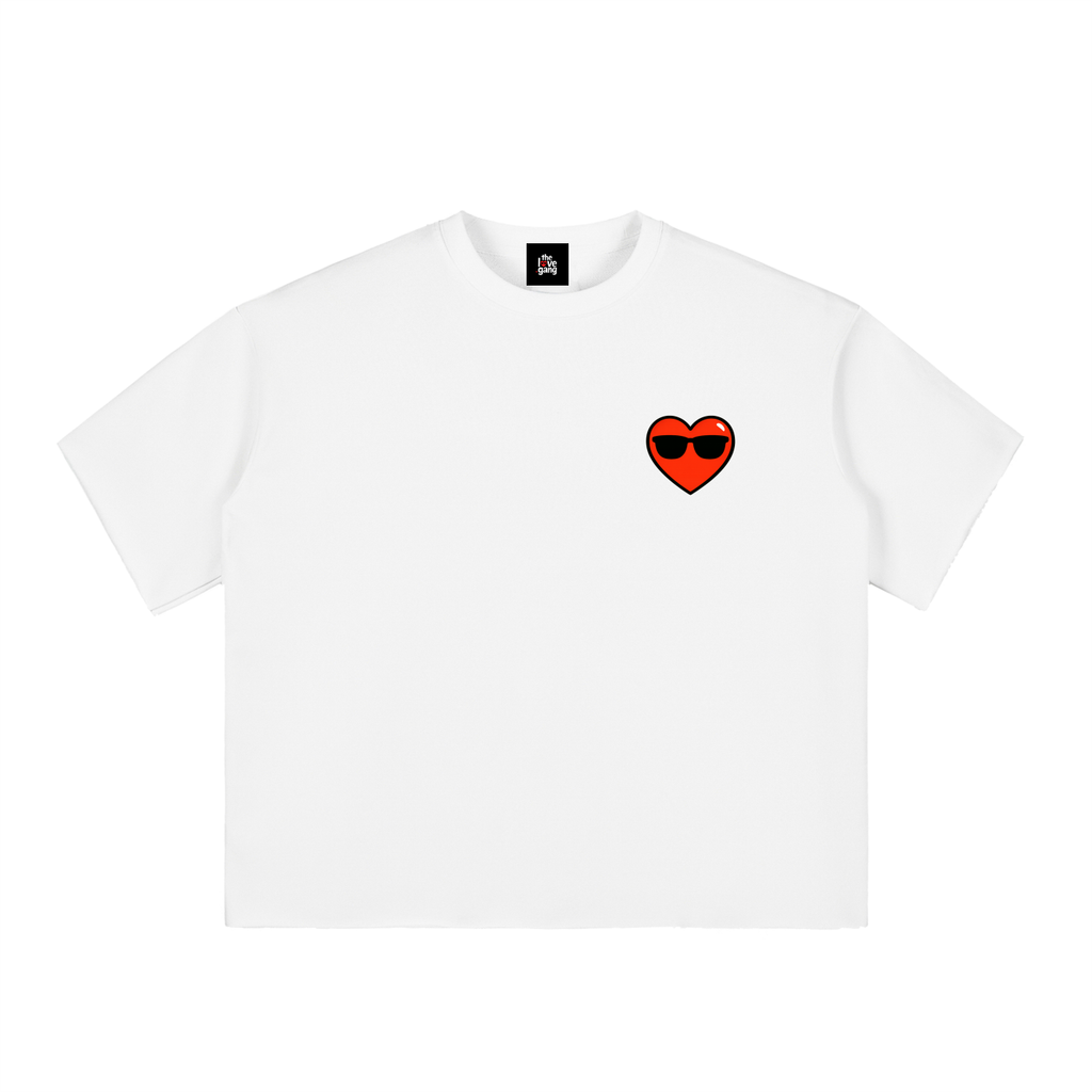 Boxy Half-Sleeve Raw-Edge T-Shirt